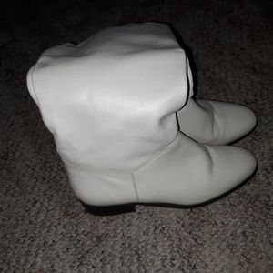 White Knee High Boots